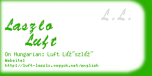 laszlo luft business card